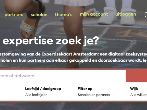 Header van de online Expertisekaart, een initiatief van Geen Kind de Buurt Uit!