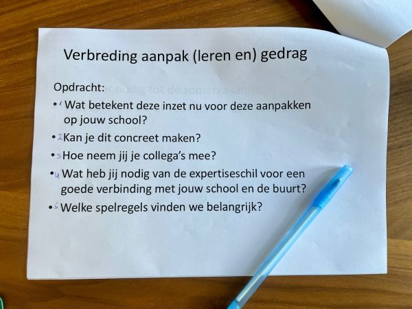 Gebiedsoverleg Bos en Lommer bespreekt verbreding aanpak (leren en) gedrag